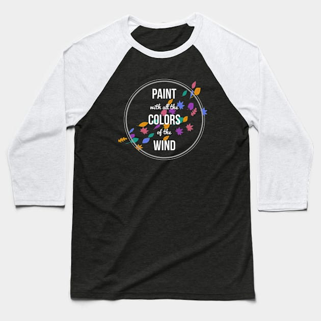 Colorful Wind Baseball T-Shirt by fashionsforfans